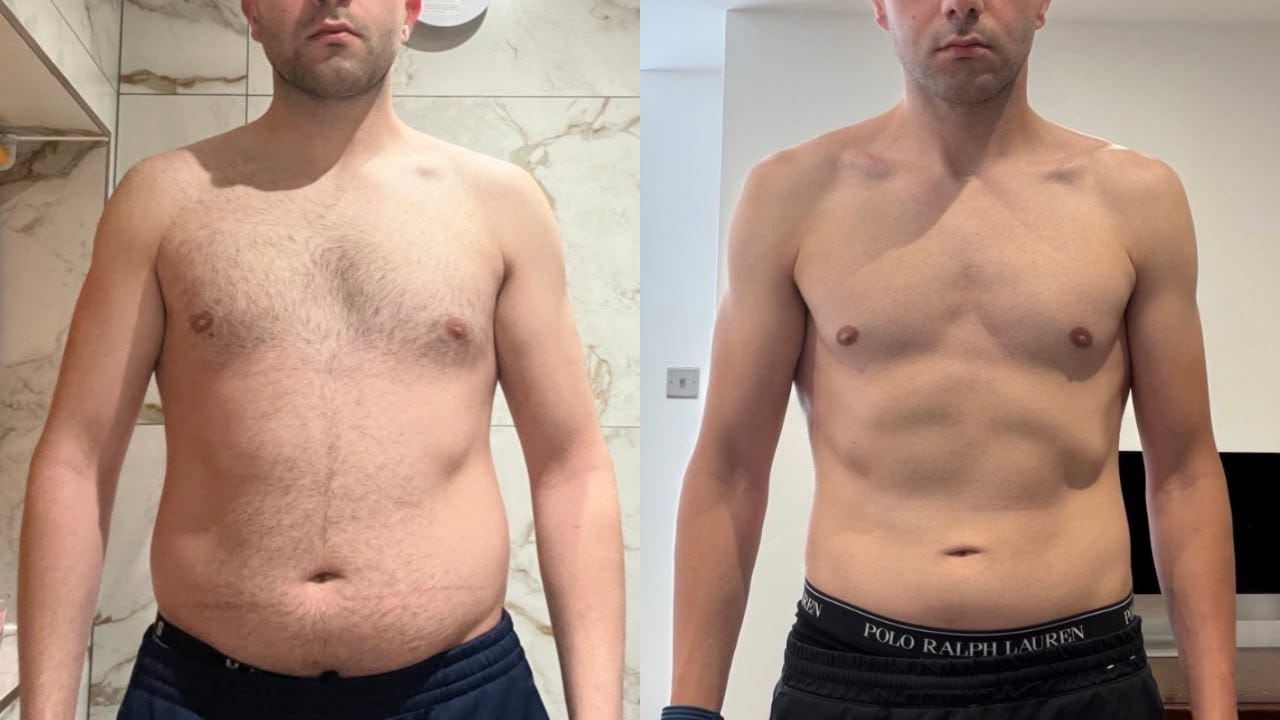 Client before and after transformation