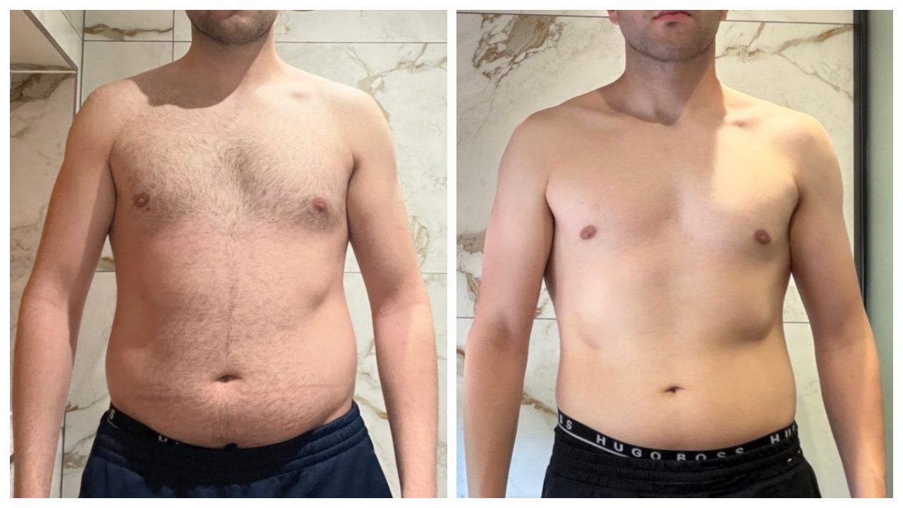 Client before and after transformation