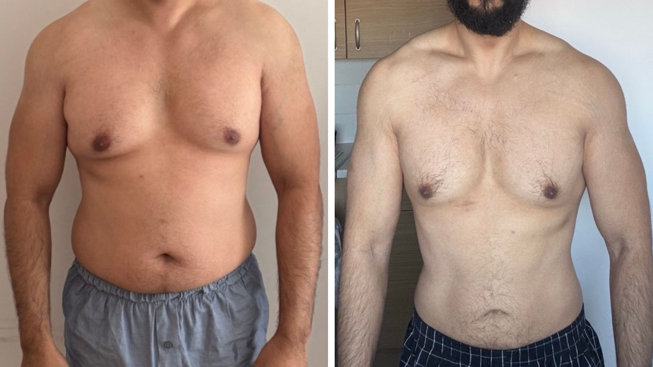 Client before and after transformation